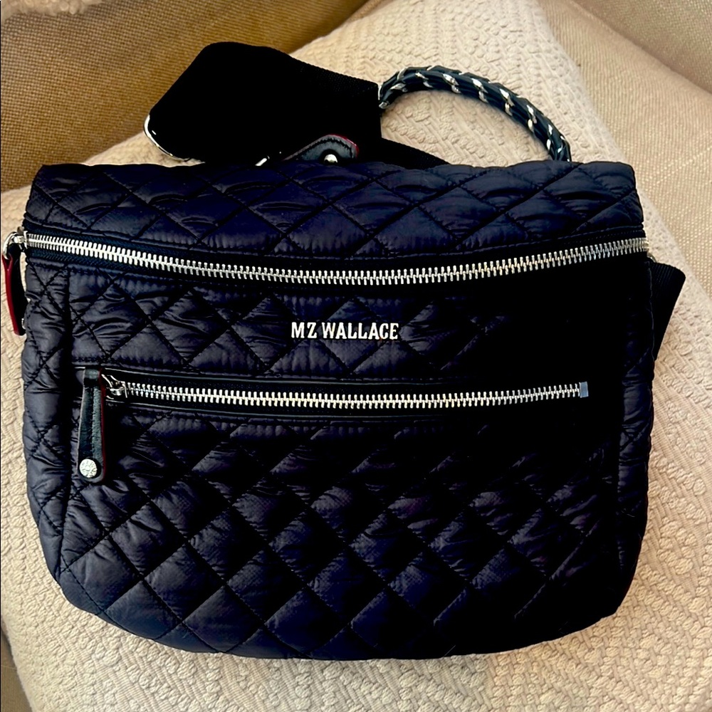MZ Wallace Black Quilted Large Crossbody